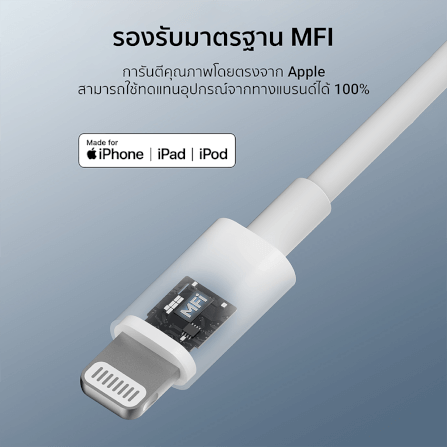 สายชาร์จ USB-C to Lightning CUKTECH รุ่น AL870 สีขาว 1 เมตร รองรับมาตรฐาน MFI_3